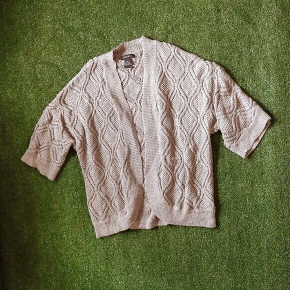 Alfani Woven Open Cardigan
